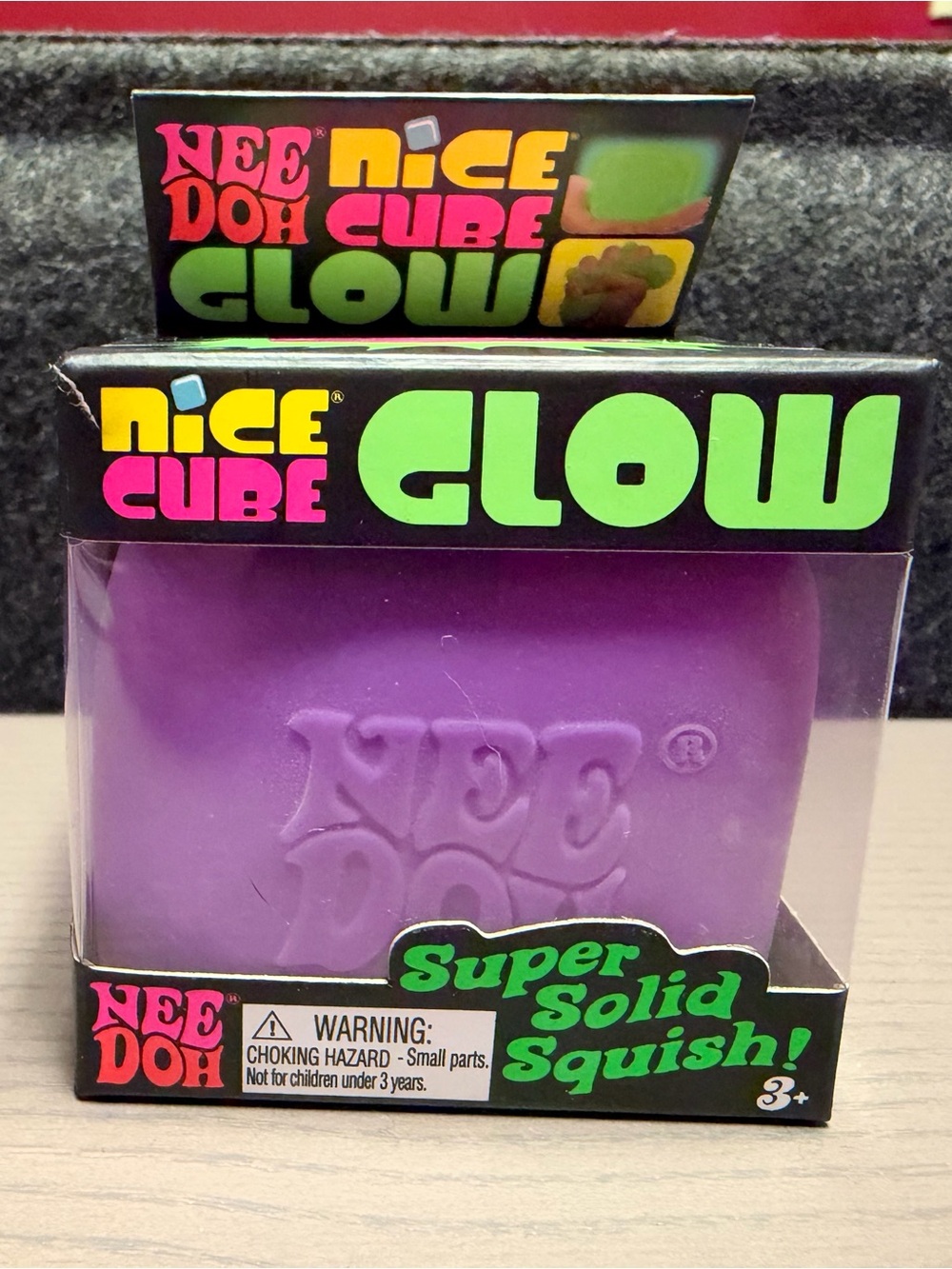Schylling NeeDoh Nice Cube Glow - Purple